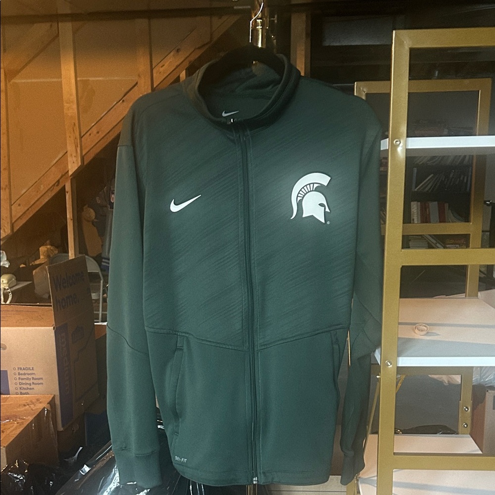 Nike Men’s Dark Green Full-Zip Team Jacket